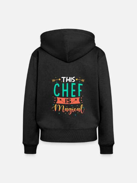 Chefin Geschenk - Frauen Premium Bio Zip Hoodie - Schwarz
