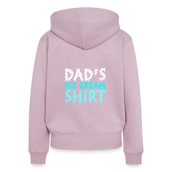 Dads Ice Cream - Frauen Premium Bio Zip Hoodie - Altrosa - Hinten - Julia (174cm)