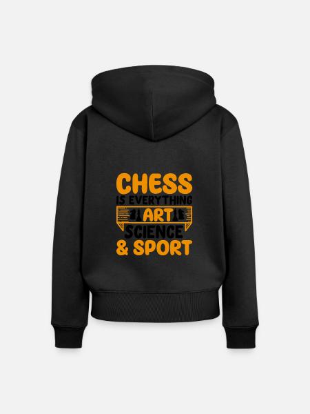 Schach - Frauen Premium Bio Zip Hoodie - Schwarz