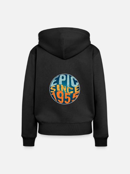 Episch Seit 1955 - Frauen Premium Bio Zip Hoodie - Schwarz