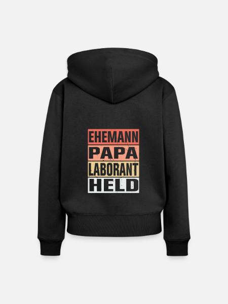Laborant Vater Ehemann Held - Frauen Premium Bio Zip Hoodie - Schwarz