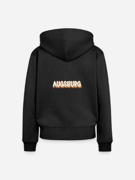 Augsburgerin Augsburger Augsburg - Frauen Premium Bio Zip Hoodie - Schwarz