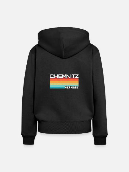 Chemnitzerin Chemnitzer Chemnitz - Frauen Premium Bio Zip Hoodie - Schwarz