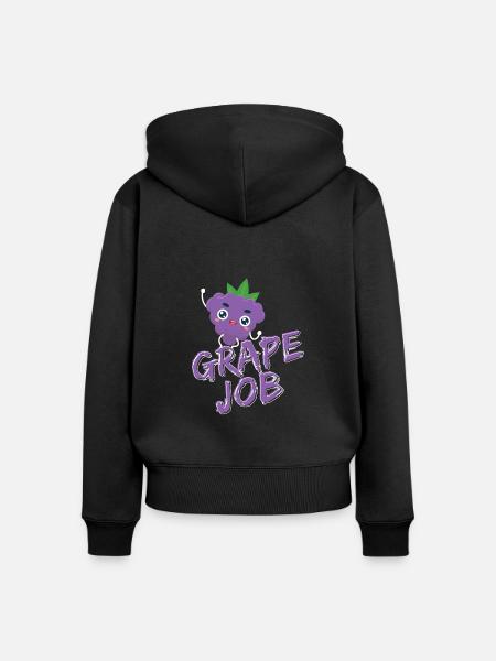 Grape Job - Frauen Premium Bio Zip Hoodie - Schwarz