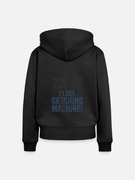 Papa Fängt - Fluke-Angeln - Frauen Premium Bio Zip Hoodie -
