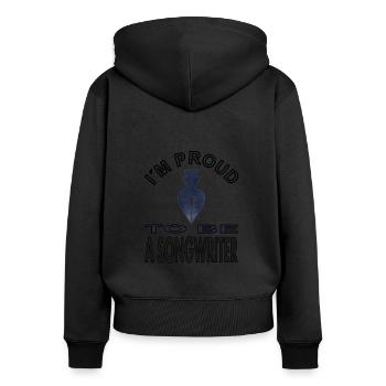 Songwriter Melodie Maestro Dirigent Geschenkidee - Frauen Premium Bio Zip Hoodie - Schwarz - Hinten - Julia (174cm)
