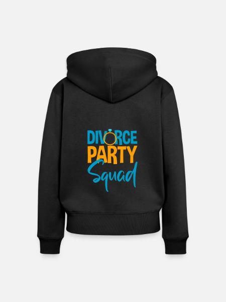 Divorce Party Squad 4 - Frauen Premium Bio Zip Hoodie - Schwarz