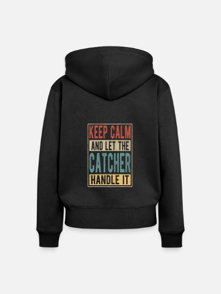 Fänger Retro Geschenk - Frauen Premium Bio Zip Hoodie - Schwarz