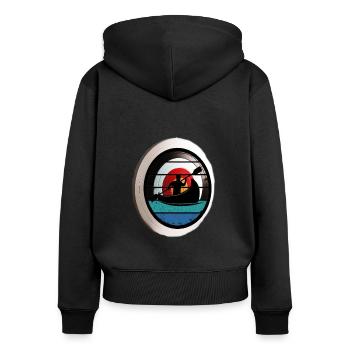 Kajak fahren Kajak-Fahrer Spruch Kanu Geschenkidee - Frauen Premium Bio Zip Hoodie - Schwarz - Hinten - Julia (174cm)