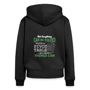 Pivot Table Spreadsheet Nerd Accountant - Women's Premium Organic Zip Hoodie - black - Back - Julia (174cm)