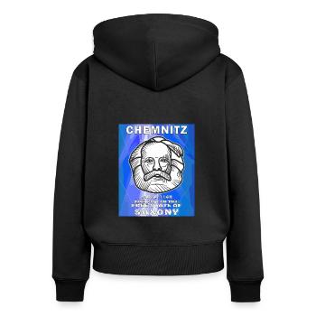 CHEMNITZ THE CITY IN THE FREE STATE OF SAXONY - Women's Premium Organic Zip Hoodie - black - Back - Julia (174cm)