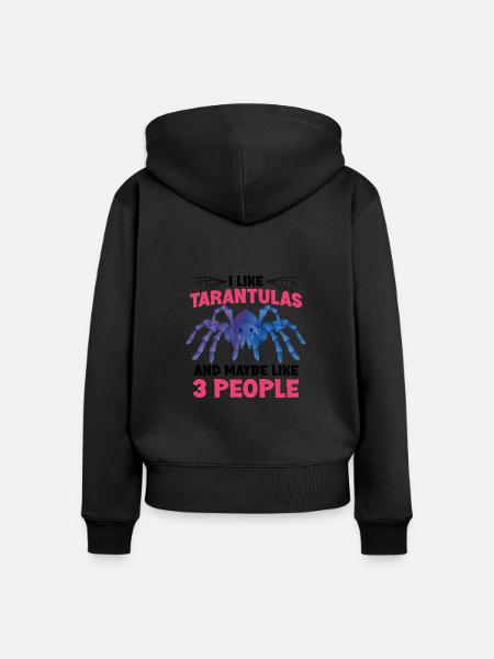Vogelspinne - Frauen Premium Bio Zip Hoodie - Schwarz