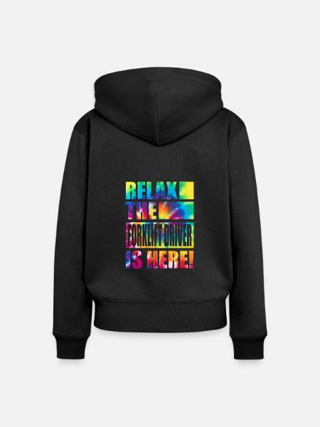 Forklift Driver Lustiger Spruch - Frauen Premium Bio Zip Hoodie - Schwarz