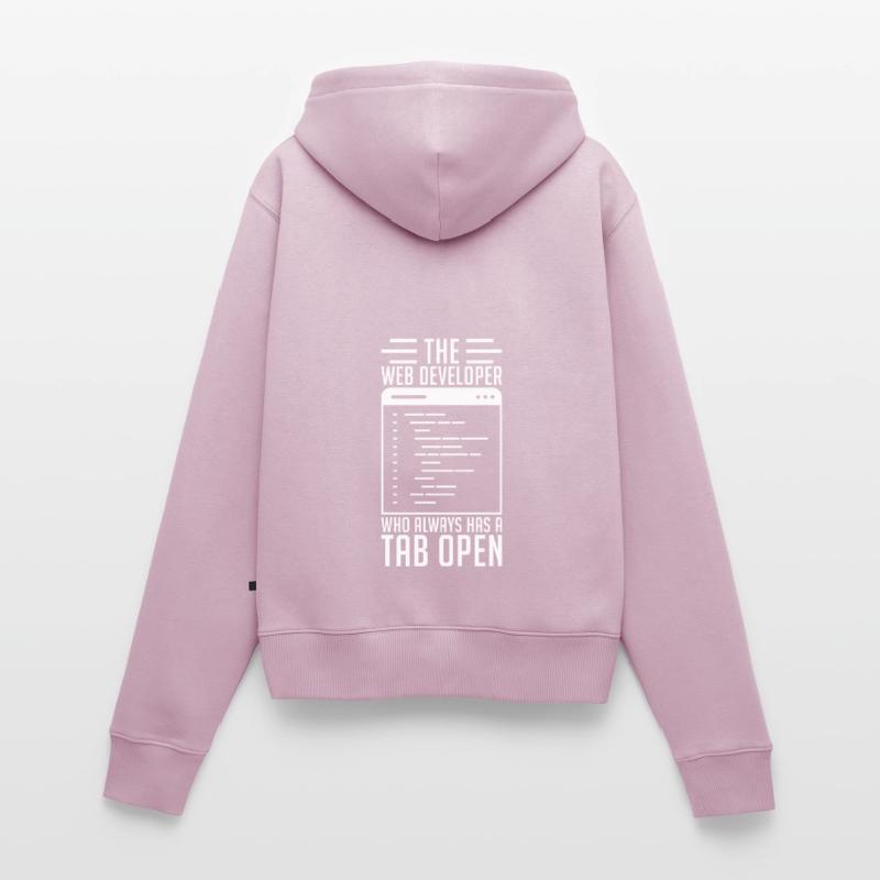 Web Developer Tab Always Open Women's Premium Organic Zip Hoodie