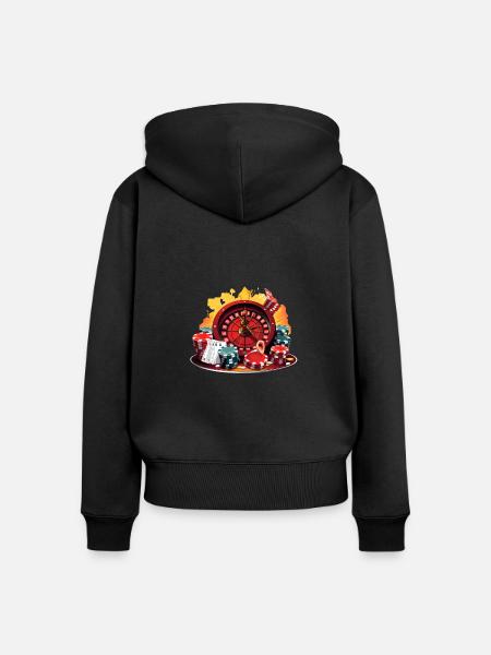 Kasino - Frauen Premium Bio Zip Hoodie - Schwarz
