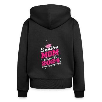 Senior Mom Class of 2024 Proud Mother Funny - Frauen Premium Bio Zip Hoodie - Schwarz - Hinten - Julia (174cm)