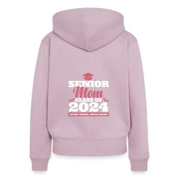 Proud Mama Senior Mom Class of 2024 Funny - Frauen Premium Bio Zip Hoodie - Altrosa - Hinten - Julia (174cm)