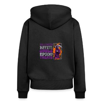 Lustiger Sensenmann-liebhaber Halloween Horror - Frauen Premium Bio Zip Hoodie - Schwarz - Hinten - Julia (174cm)