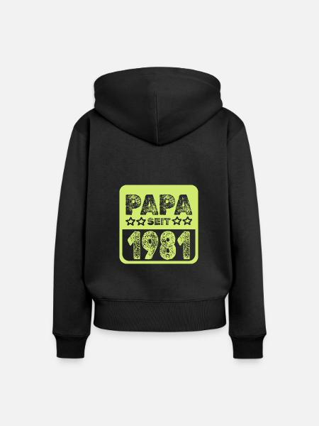 seit 1981 - Frauen Premium Bio Zip Hoodie - Schwarz