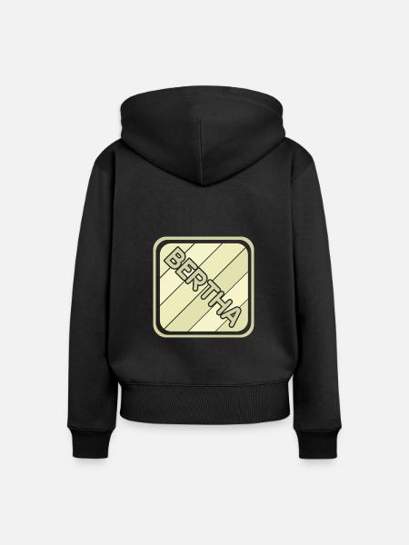 Bertha als Mädchenname - Frauen Premium Bio Zip Hoodie - Schwarz