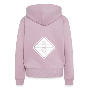 Vorname Nalea - Frauen Premium Bio Zip Hoodie - Altrosa - Hinten - Julia (174cm)