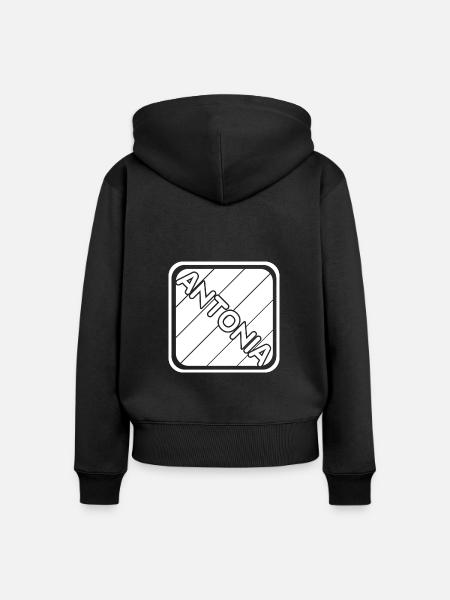 Antonia - Frauen Premium Bio Zip Hoodie - Schwarz
