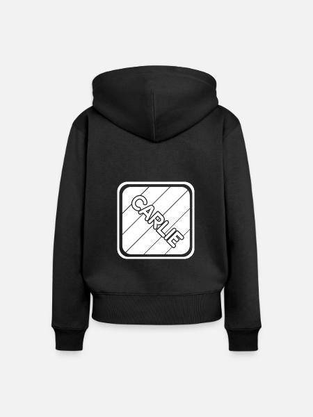 Mädchenname Carlie - Frauen Premium Bio Zip Hoodie - Schwarz