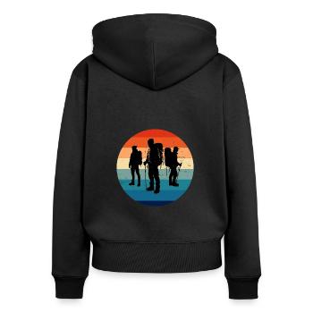 Bouldering Climber Boulder Women's Bouldering - Women's Premium Organic Zip Hoodie - black - Back - Julia (174cm)