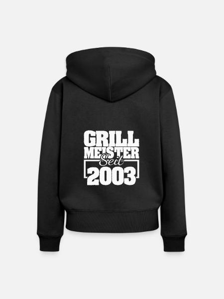 2003 - Frauen Premium Bio Zip Hoodie - Schwarz