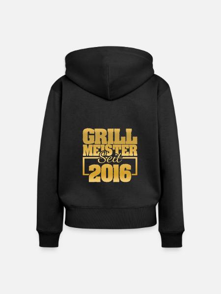 Grillen 2016 - Frauen Premium Bio Zip Hoodie - Schwarz