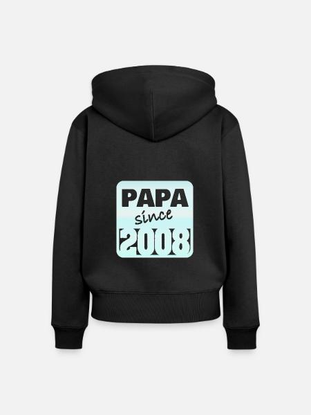 Papa 2008 - Frauen Premium Bio Zip Hoodie - Schwarz