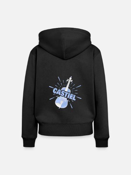 Geschenk für Castiel - Frauen Premium Bio Zip Hoodie - Schwarz