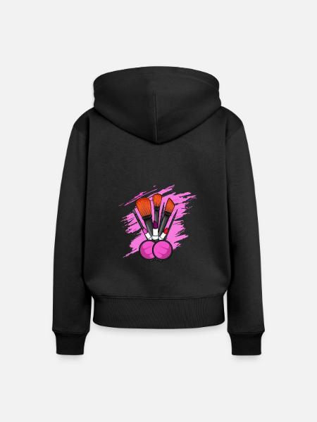 Makeup-Tools. Kosmetikerin. Gift - Frauen Premium Bio Zip Hoodie - Schwarz