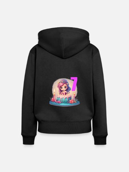 Meerjungfrau - Frauen Premium Bio Zip Hoodie - Schwarz