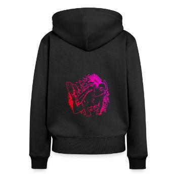 Plongée Libre Plongée Plongeur Plongeur Plongée - Sweat à capuche zippé Premium bio Femme - noir - Dos - Julia (174cm)
