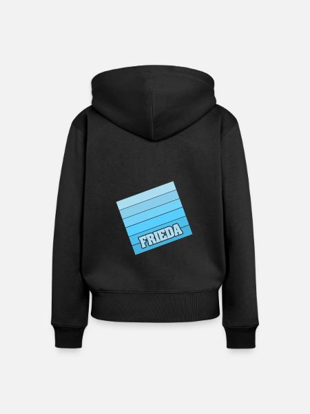 Frauenname Frieda - Frauen Premium Bio Zip Hoodie - Schwarz