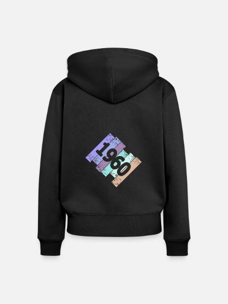 Oldtimer 1960 - Frauen Premium Bio Zip Hoodie - Schwarz