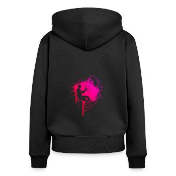 Kiting Femmes Kitesurfeur Kitesurf Kitesurf - Sweat à capuche zippé Premium bio Femme - noir - Dos - Julia (174cm)