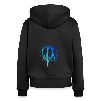 Bouldering Climbing Climber Men's Climber - Women's Premium Organic Zip Hoodie - black - Back - Julia (174cm)