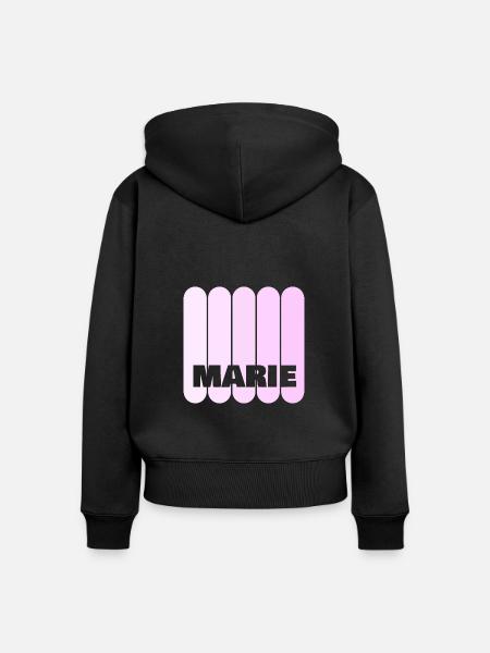 Marie - Frauen Premium Bio Zip Hoodie - Schwarz