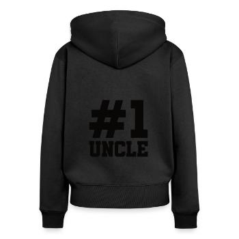 Meilleur oncle Bad Influence Cadeau de famille - Sweat à capuche zippé Premium bio Femme - noir - Dos - Julia (174cm)