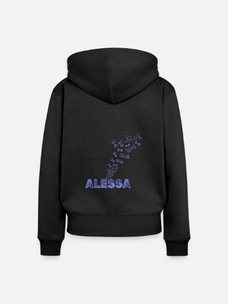 Wassersport Alessa - Frauen Premium Bio Zip Hoodie - Schwarz