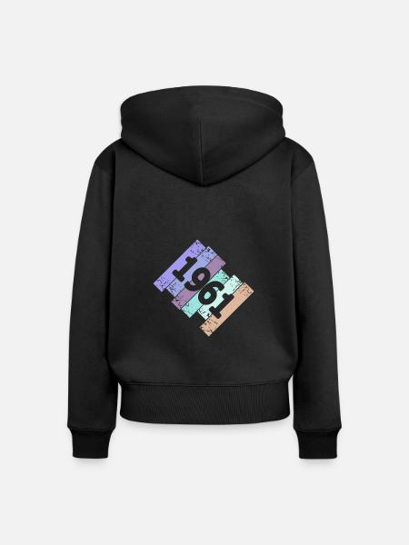 Grufti 1961 - Frauen Premium Bio Zip Hoodie - Schwarz