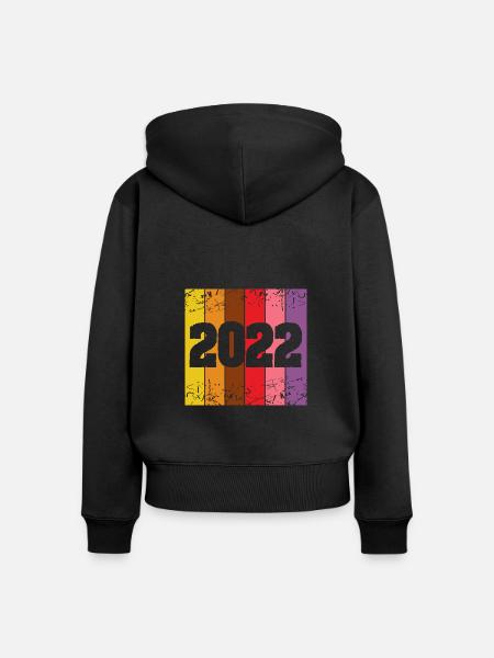 Jahrgang 2022 - Frauen Premium Bio Zip Hoodie - Schwarz