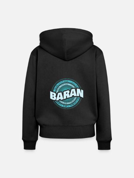 Geschenkidee Baran - Frauen Premium Bio Zip Hoodie - Schwarz
