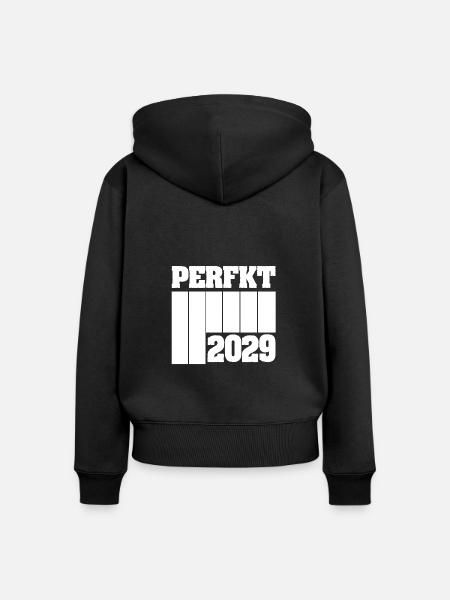 2029 - Frauen Premium Bio Zip Hoodie - Schwarz