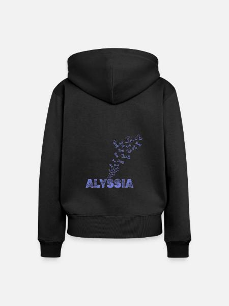 Alyssia - Frauen Premium Bio Zip Hoodie - Schwarz