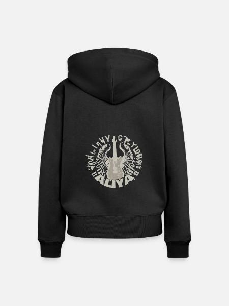 Aliya - Frauen Premium Bio Zip Hoodie - Schwarz