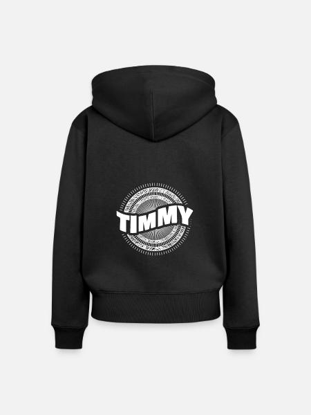 Mann Timmy - Frauen Premium Bio Zip Hoodie - Schwarz