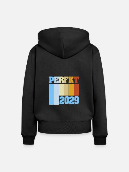 2029 - Frauen Premium Bio Zip Hoodie - Schwarz